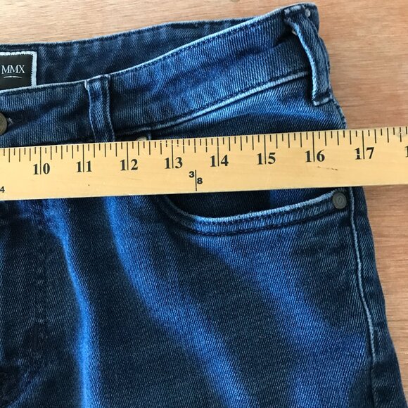 MMX Phoenix Jeans Men 32x32 Blue Low Rise Dark Wash Stretch Straight - Picture 10 of 12